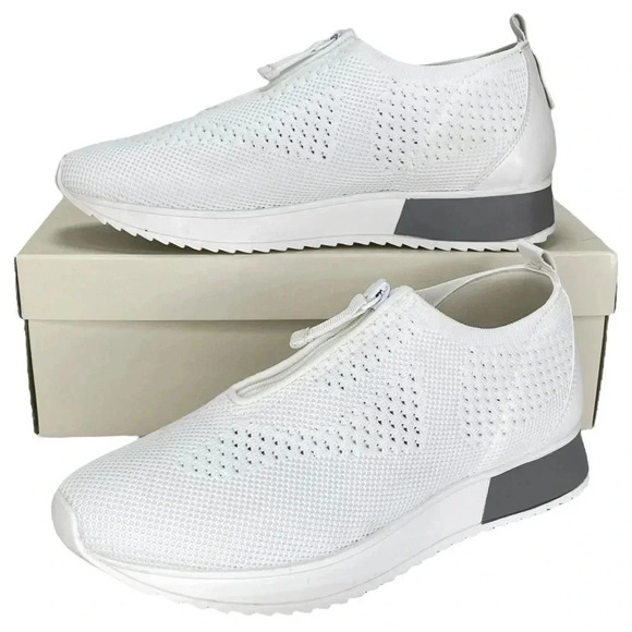 Anne Klein Terri White Knit Hidden Heels Womens Sneakers Size 8.5M - Picture 12 of 15